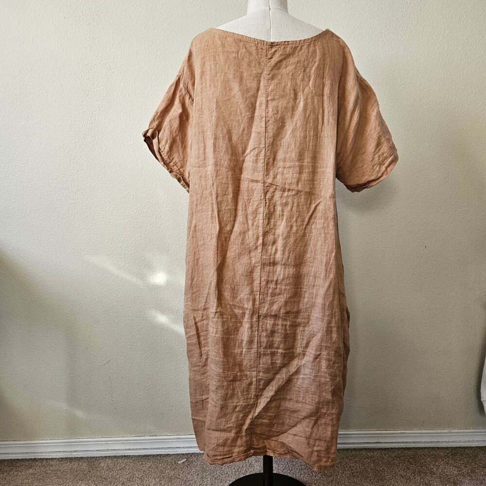 MILIO MILANO SLEEVE SIDE BUTTON DETAIL LINEN DRESS Small - Picture 7 of 11